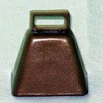 Keep track of your cows or other animals with this long distance cow bell. Produces a sharp tone that can be heard for a long distance. Great for livestock control or for use at sporting events. Size is 1 5/8 in. in height. One piece steel construction.