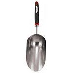 Gardening hand tools - stainless steel, black handle with red accent. Ergonomic comfort grips.