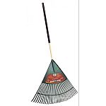 Polyester lawn rake with cushioned handle. Greensweeper brand 30 inch poly lawn rake. 5 year manufacturers warranty. Greensweepers don't break easily. Great quality and they capture all those little leaves from shrubs.