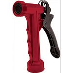 Male hose threaded front for attaching accessories Hold open clip for continuous spraying