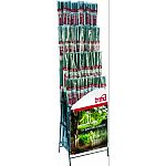 Display contains: 25 each 2ft, 3ft and 4ft packaged bamboo stakes, 40 each 4ft, 5ft and 6ft hd packaged bamboo stakes Bamboo stakes can be used to support most plants and produce. The green coated shaft has small, molded nubs to help secure plants and tie