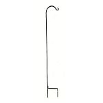 The single hook, wrought iron crane shepherd's hook is great for hanging a bird feeder or hanging plant in your yard. This shepherd's hook is 90 inch in length and is 1/2 inch solid square steel. Also has a 3 1/2 inch opening. The hook has an upturn.