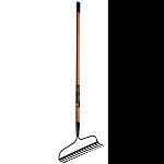 Designed to break up hard compacted soil or mulch and spread the material evenly 54 inch fiberglass handle stronger than wood 10 inch cushion grip for comfort Lightweight and easy to handle Made in the usa