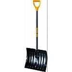 Ideal for clearing snow that has hardened or turned to ice North american hardwood handle for strength and durability Strong poly d-grip Up to 4 times stronger than aluminum Made in the usa