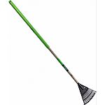 Perfect size and weight for working in the garden Ideal for raised bed gardening Durable plastic rake head Designed to be used in small area s Actual size: 55.5 h x 8 w x 1.5 d, 15 year warranty Made in the usa