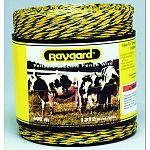 PVC coated fiberglass gives Baygard high strength as well as low stretch and sag properties. High conductivity (low resistance) aluminum wire conductors. Baygard wire is light weight, only 4.5 lb. (2 kg) per 1/4 mile