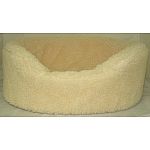 The Sheep Skin Lounger for Dogs or Cats by Sleeping Gnome comes in a variety of sizes to fit most any pet. Available in XS - Large. This lounger has a soft sheep skin cover with a foam insert. Makes any place a great place for your pet to sleep and snuggl