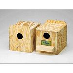 Ware Nest Boxes for Birds - Reverse and Regular are the perfect solid wood nesting place for your bird. Features a hinged top for easy access and cleaning with a perch. Great for Cockatiels, Love Birds, Parakeets and Finches.
