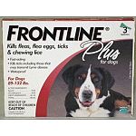 Frontline Plus provides your cat with the most complete spot-on flea and tick protection available. In addition to killing 98-100% of adult fleas on your dog within 24 hours, Frontline Plus contains ingredients that kills flea eggs. 3 month supply
