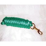 Hamilton 10 foot Cowboy Braided Poly lead for horses. It is made of the highest quality 5/8 inch poly rope. Includes brushed nickel matte swivel bolt snap.  Use as a lead for horses.