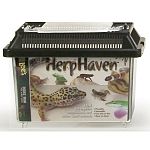 The ideal carrier for various species of reptiles and amphibians. Self-locking lid with hinged viewer/feeder window. Includes carrying handle for easy transport. Dimensions 7.13 inches long x 4.38 inches wide x 5.5 inches high