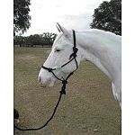 5/16 Knotted style rope halter. Includes 5/8 x 7 Poly-rope Lead