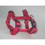 The Hamilton Adjustable Comfort Harness can be used by dogs, puppies, cats, and pigs. Only the highest quality durable nylon webbing, thread, and hardware is used. The hand selected materials are stitched and box stitched for durability.