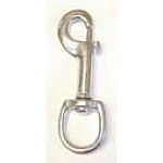 Zinc plated malleable iron. Stainless Steel springs. Rustproof. Mulitple sizes with round or standard loop.