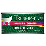 TRIUMPH CANNED CAT FOOD is formulated to meet your cat's dietary needs with premium quality protein, magnesium controlled and carefully balanced calcium, phosphorous and taurine levels
