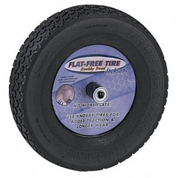 Flat Free Knobby Wheelbarrow Tire - 8 in.