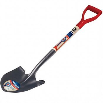 True American Round Point Shovel with Poly D-grip