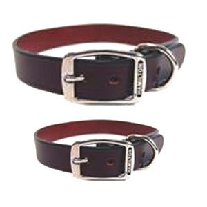 Leather Burgundy Dog Collar