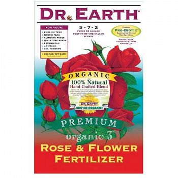 Organic 3 Rose & Flower Fertilizer - 12 lbs