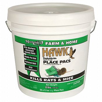 Hawk Rodenticide Pelleted Place Pacs - 86 pk.