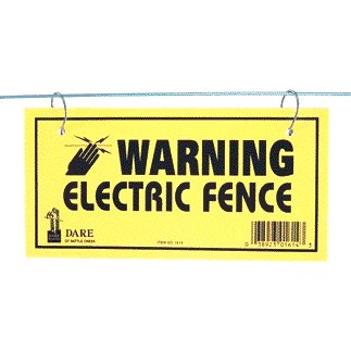 Electric Fence Warning Sign 3 pack