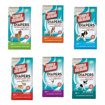 Simple Solution Disposable Dog Diapers 12 pack