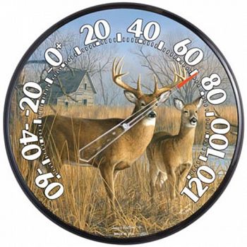 Indoor/Outdoor Deer Thermometer - 12.5 inches