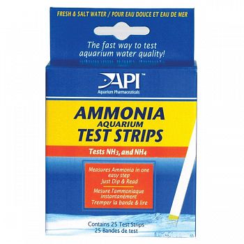 Ammonia Aquarium Test Strips 25 Strips