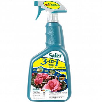 Safer Brand 3 in 1 Garden Spray II- 32 oz.  (Case of 12)