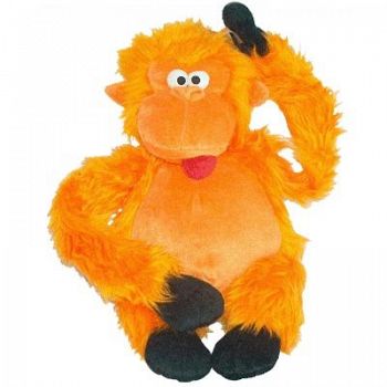 Colossal Plush Orange Gorilla Dog Toy 28 in.