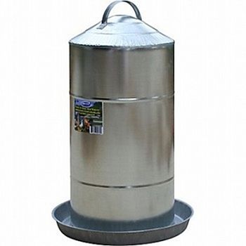 Galvanized Poultry Fountain - 8 gallon