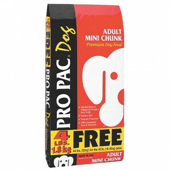 Propac Adult Mini Chunk Dog Food - 44 lbs