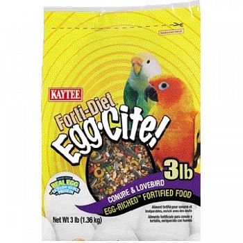 Forti-Diet Egg-Cite! Conure & Lovebird Bird Food - 3 lb.