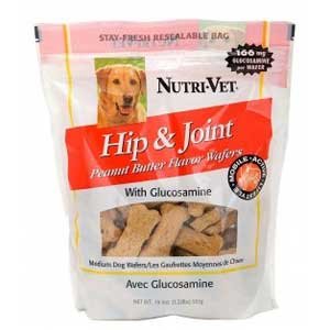 Hip and Joint Medium Peanut Butter Flavored Wafers for Dogs - 19.5 oz.