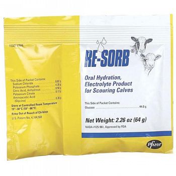 Resorb Packets for Scouring Calves (Case of 72)
