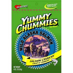 Yummy Chummies Salmon Dog Treat - Crunchy - 4 oz.