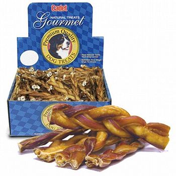 Natural Braided Dog Bully Stick (Case of 50)