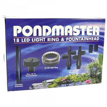 18 LED Ring with Fountainhead for Ponds