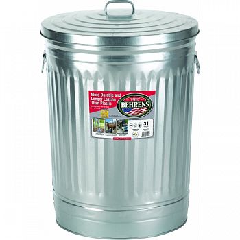 Galvanized Steel Utility Can Without Lid  31 GALLON (Case of 6)