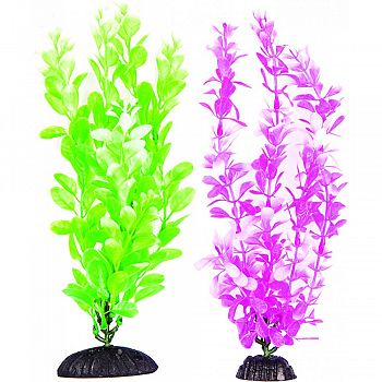 Multi-colored Aquarium Plant GREEN/PINK 10 INCH/2 PACK
