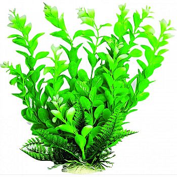 Leafy Aquarium Plant With Weighted Base GREEN 6 INCH
