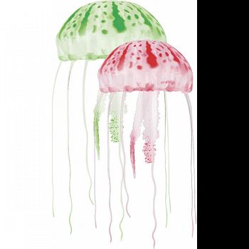 Floating Jellyfish Decor GREEN/RED 3 INCH/MED/2PK