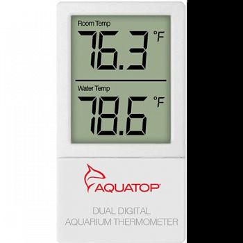 External Digital Dual Temp Display Thermometer WHITE 