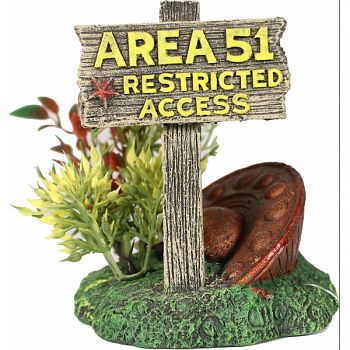 Exotic Environments Area 51 Sign With Ufo  