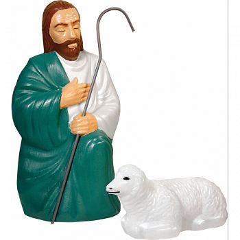 Nativity Scene Shepherd With One Sheep MULTICOLORED 28 INCH