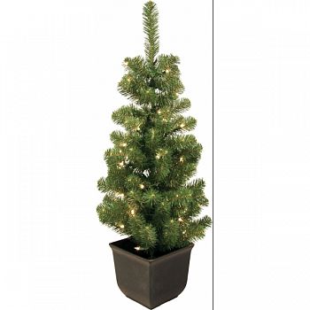 Mk Bedford Prelit Potted Artificial Christmas Tree GREEN 4 FOOT