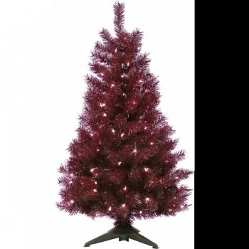 Mountain King Prelit Artificial Christmas Tree PURPLE TRANS 4 FOOT