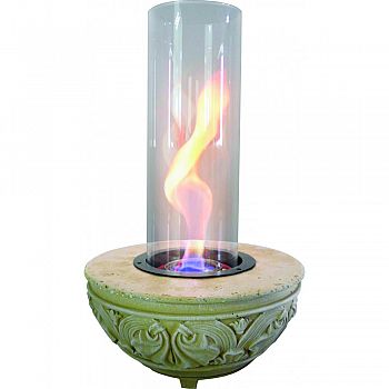 Outdoozie Hurriflame Table Top Sequoia Leaf Design STONE  (Case of 2)