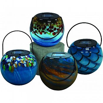 Outdoozie Small Solar Orb With Handle ASSORTED  (Case of 4)