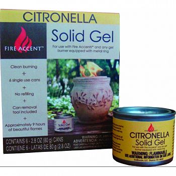 Outdoozie Fire Accent Solid Gel Citronella   (Case of 12)